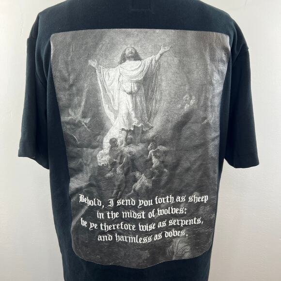 DCPL Behold T-Shirt Black Cotton Crewneck Short Sleeve Spiritual Print Size S - Picture 7 of 10